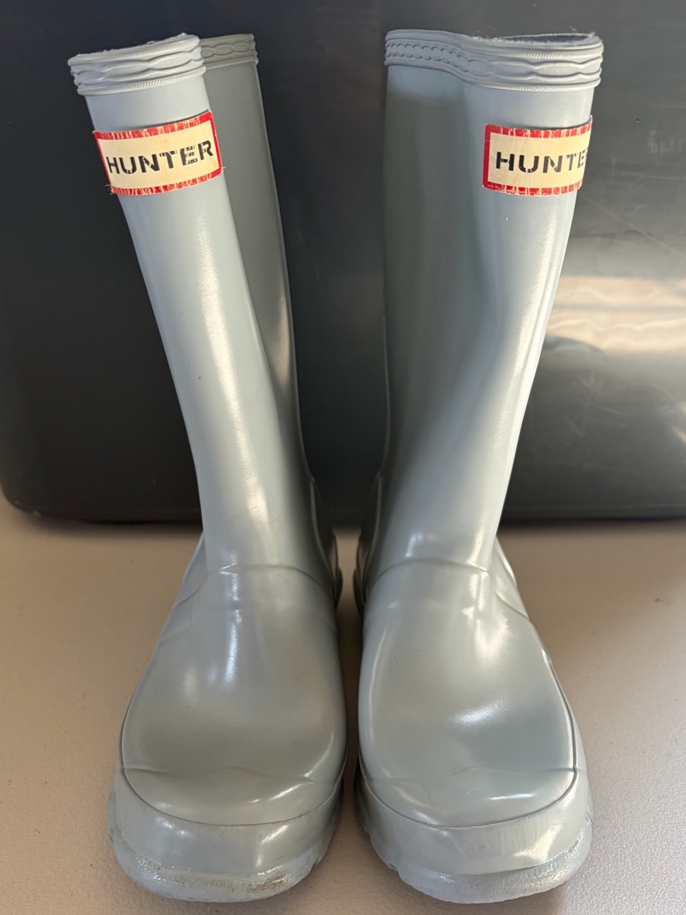 Little Kids Hunter Baby Blue Original Gloss Tall Rain Boots Size 13B/1G